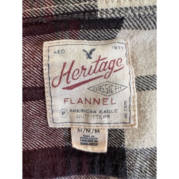 Heritage American Eagle Outfitters Classic Fit Flannel Size Medium - Picture 2 of 7